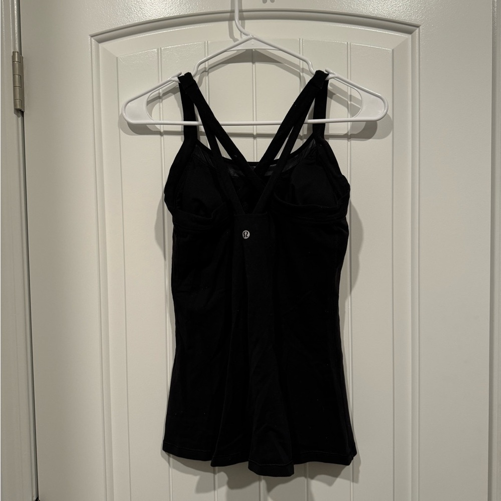 Lululemon black mesh tank size 8
